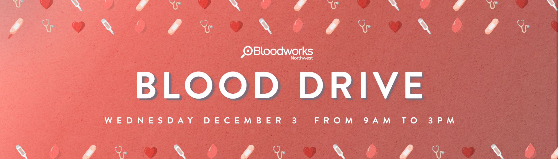Serve our neighbors tangibly at our next Blood Drive, Wed, Dec 3.